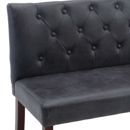 Пейка, 148,5 см, сива, изкуствен велур