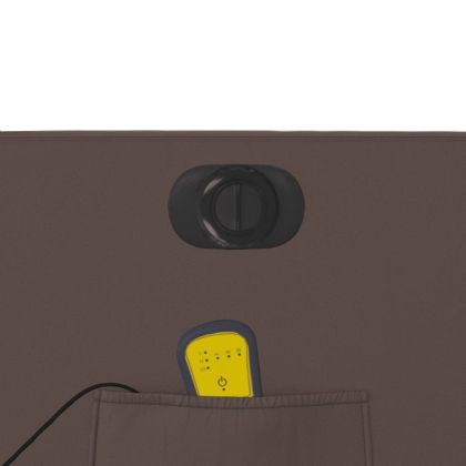 Електрически масажен реклайнер стол, кафяв, изкуствена кожа