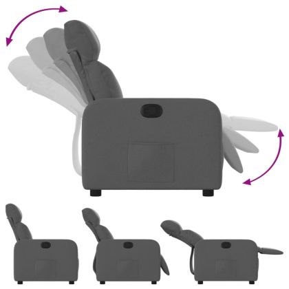 Реклайнер, тъмносив, текстил