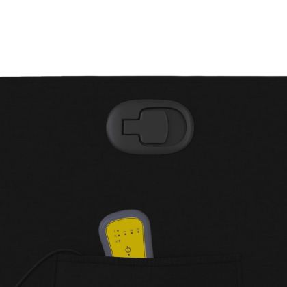 Масажен наклоняем стол, черен, текстил