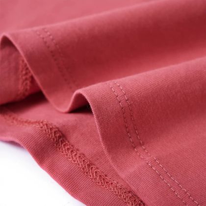 Детска тениска с дълъг ръкав, старо розово, 140