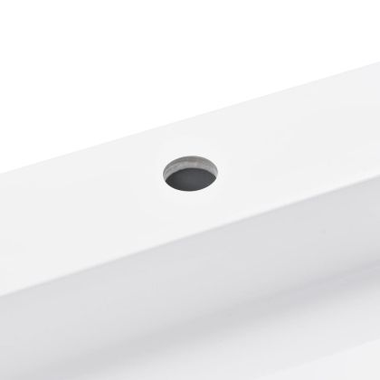 Мивка, 120x46x11 см, минерална/мраморна отливка, бяла