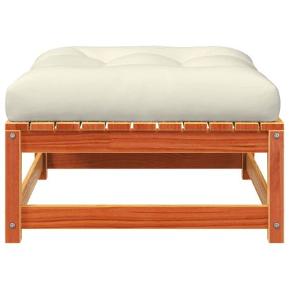 Градинско кресло без подлакътници, с възглавници и табуретка