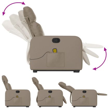 Изправящ масажен наклоняем стол, капучино, изкуствена кожа