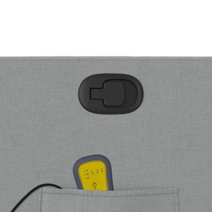 Изправящ масажен реклайнер стол, светлосив, текстил