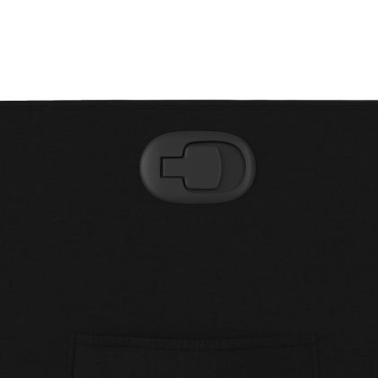 Изправящ реклайнер стол, черен, текстил