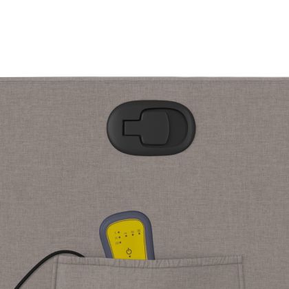 Масажен изправящ стол реклайнер, таупе, текстил