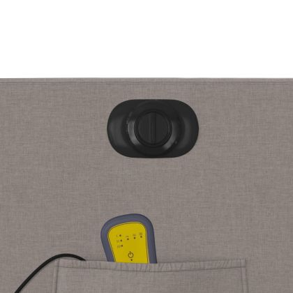 Електрически изправящ масажен реклайнер стол таупе текстил