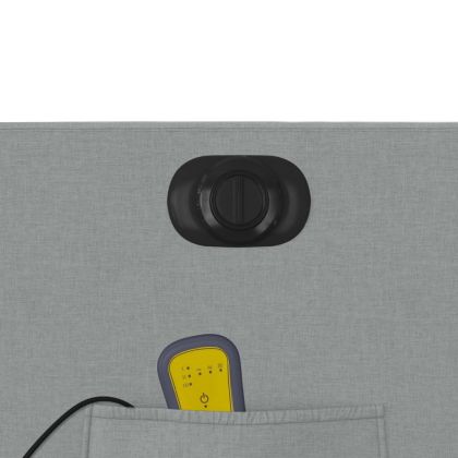 Електрически изправящ масажен реклайнер стол светлосив текстил