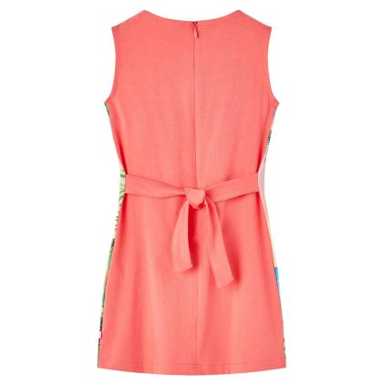 Детска рокля, коралова, 104