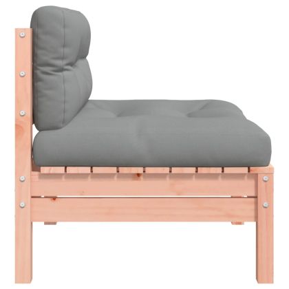 Градинско кресло без подлакътници, с възглавници, дуглас масив