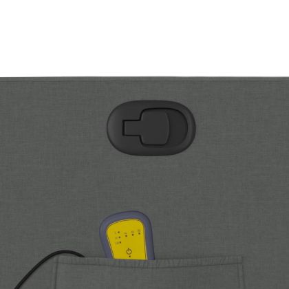 Изправящ масажен реклайнер стол,тъмносив, текстил