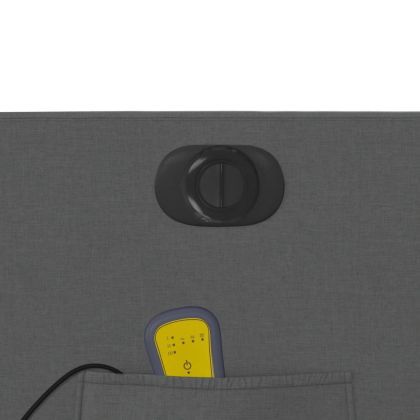 Електрически масажен реклайнер стол, тъмносив, текстил