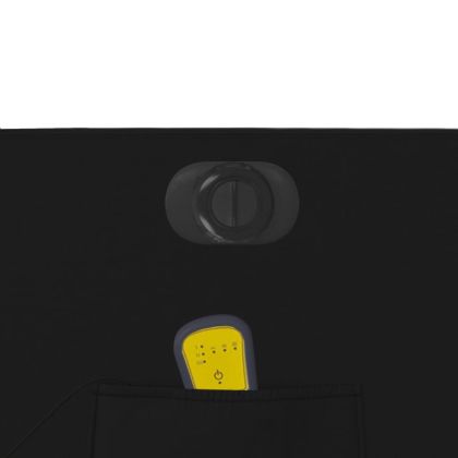 Електрически масажен реклайнер стол, черен, изкуствена кожа