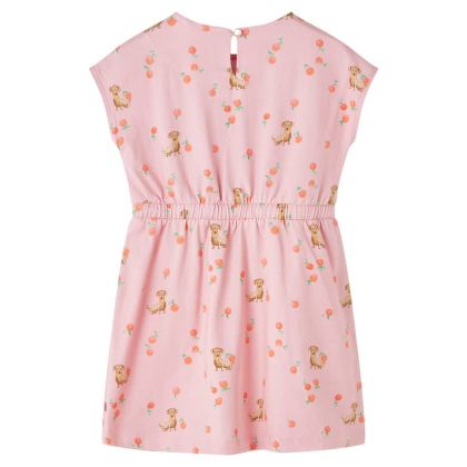 Детска рокля с връв, светлооранжева, 104