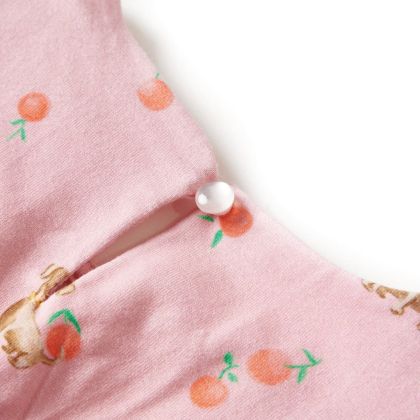 Детска рокля с връв, светлооранжева, 104