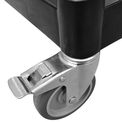 Количка на 3 нива, черна, 77x34x72 см, алуминий