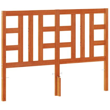 Горна табла за легло, восъчнокафява, 150 см, масивно дърво бор