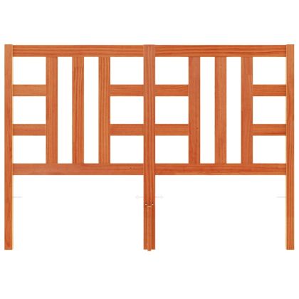 Горна табла за легло, восъчнокафява, 150 см, масивно дърво бор