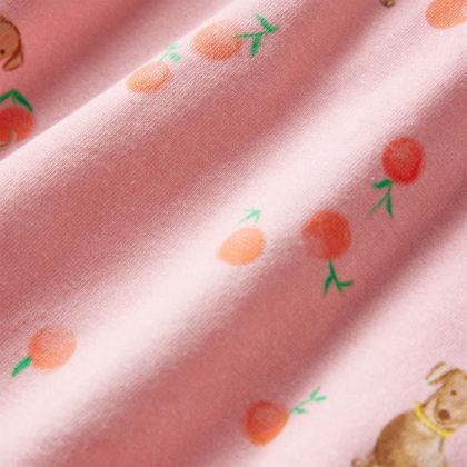 Детска рокля с връв, светлооранжева, 128