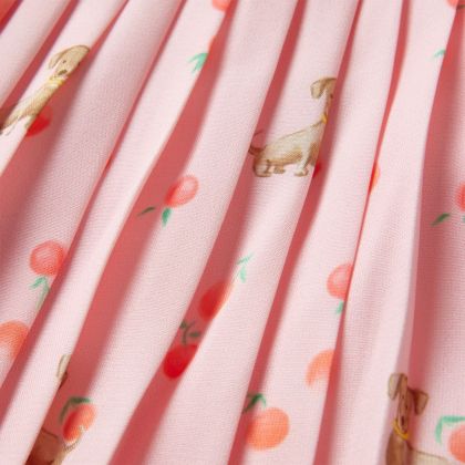 Детска плисирана пола, светлооранжева, 128