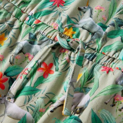 Детска рокля с летящи ръкави, светло каки, 140