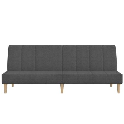 2-местно разтегателно канапе, тъмносиво, текстил