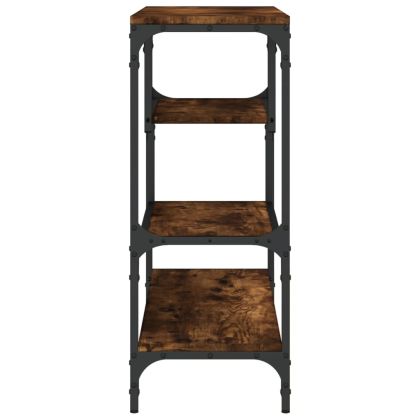 Конзолна маса, опушен дъб, 100x30x75 см, инженерно дърво