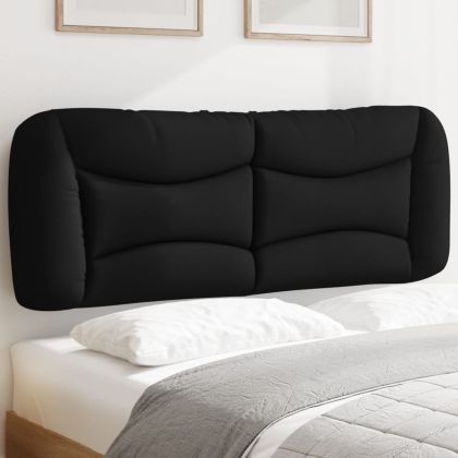 Мека табла за легло, черна, 140 см, плат