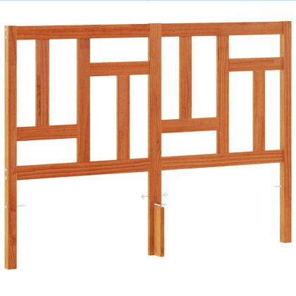 Горна табла за легло, восъчнокафява, 135 см, масивно дърво бор