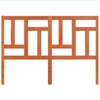 Горна табла за легло, восъчнокафява, 135 см, масивно дърво бор