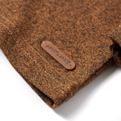 Детска тениска с дълъг ръкав, kоняк меланж, 104