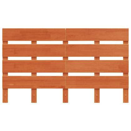 Горна табла за легло, восъчнокафява, 120 см, масивно дърво бор