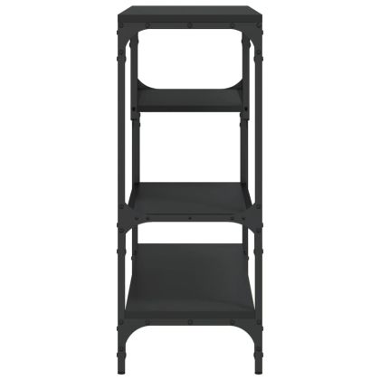 Конзолна маса, черна, 100x30x75 см, инженерно дърво