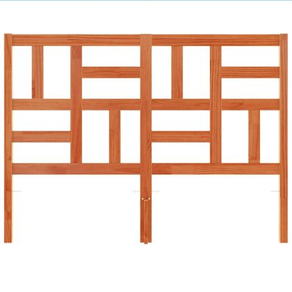 Горна табла за легло, восъчнокафява, 135 см, масивно дърво бор