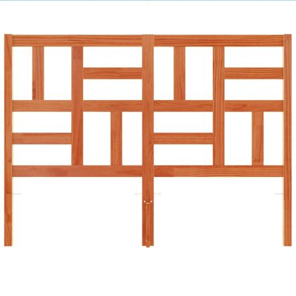 Горна табла за легло, восъчнокафява, 150 см, масивно дърво бор