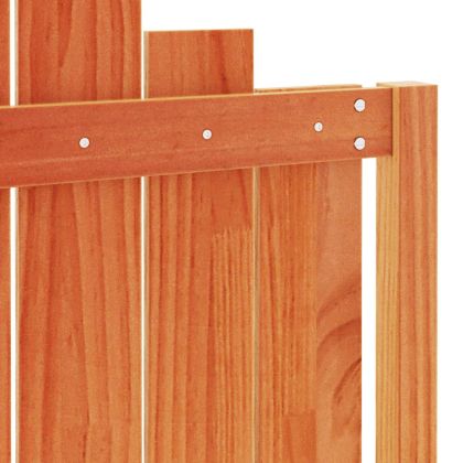 Горна табла за легло, восъчнокафява, 135 см, масивно дърво бор