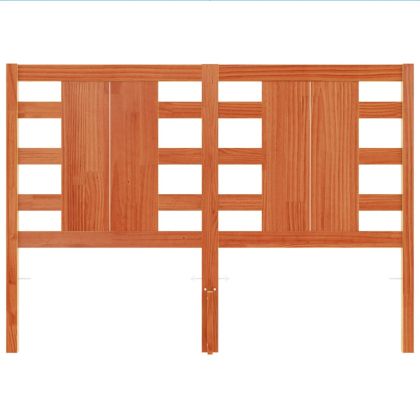 Горна табла за легло, восъчнокафява, 135 см, масивно дърво бор