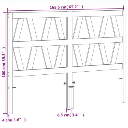 Горна табла за легло, восъчнокафява, 160 см, масивно дърво бор