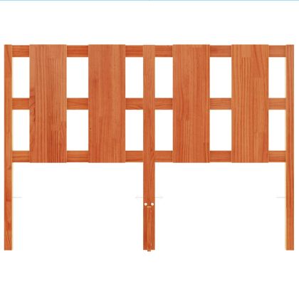 Горна табла за легло, восъчнокафява, 135 см, масивно дърво бор