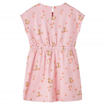 Детска рокля с връв, светлооранжева, 116