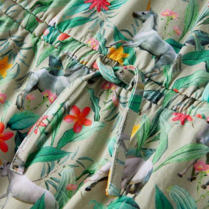 Детска рокля с летящи ръкави, светло каки, 128