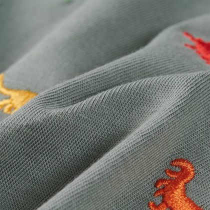 Детска тениска с къс ръкав, каки, 128