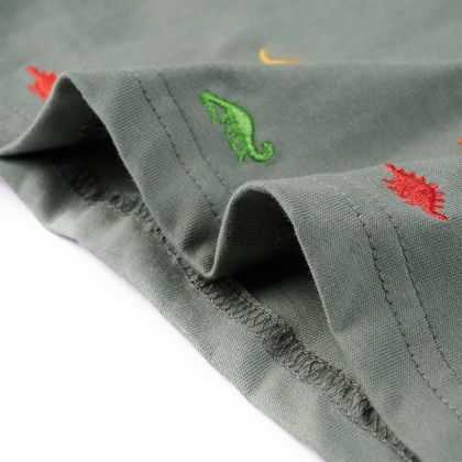 Детска тениска с къс ръкав, каки, 104