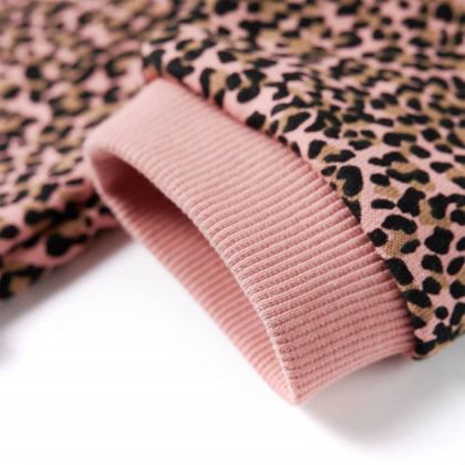 Детска рокля суитшърт, средно розово, 92