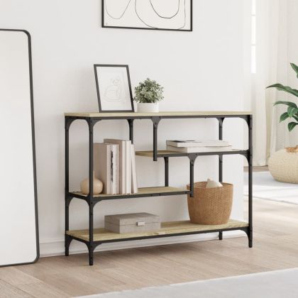 Конзолна маса, дъб сонома, 100x30x75 см, инженерно дърво