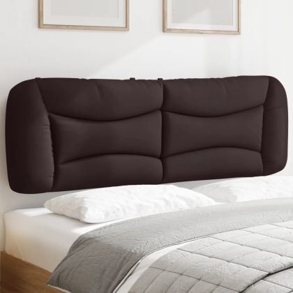 Мека табла за легло, тъмнокафява, 160 см, плат