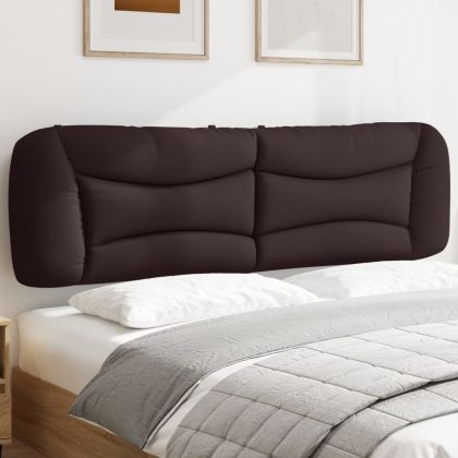 Мека табла за легло, тъмнокафява, 180 см, плат