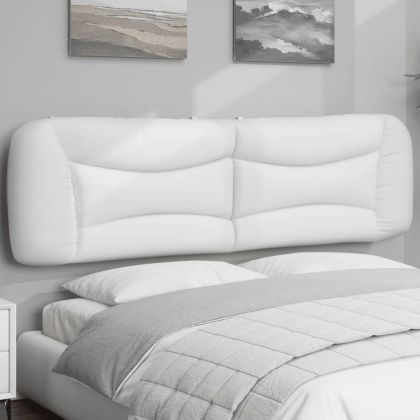 Мека табла за легло, бяла, 180 см, изкуствена кожа