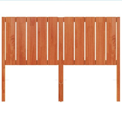 Горна табла за легло, восъчнокафява, 135 см, масивно дърво бор